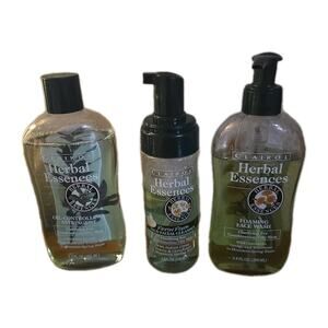 Lot of 3 Vtg Clairol Herbal Essences Astringent, Facial Cleanser, Foam Face Wash